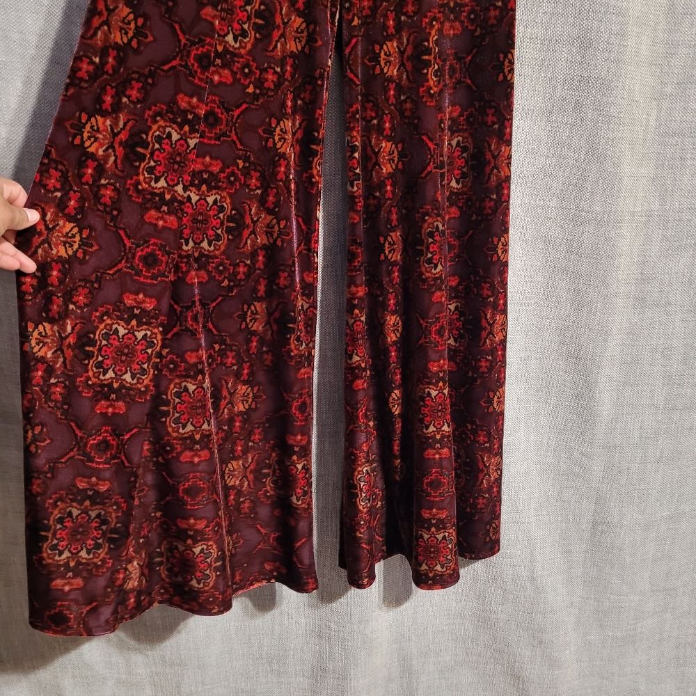 Free people loving feeling velvet wide leg trouser - Picture 6 of 9